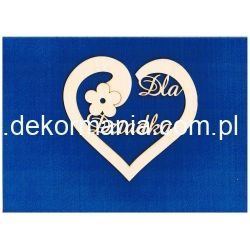 Serce "Dla Dziadka"  16x14,5 cm / sklejka #3mm / DZIEŃ DZIADKA